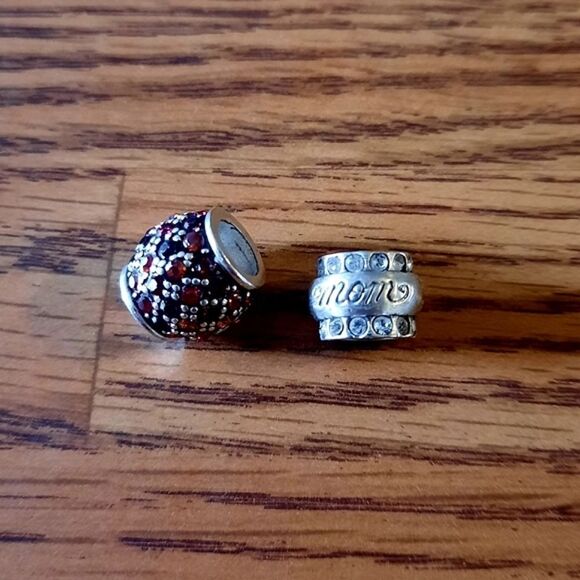 BRIGHTON Swarovski Crystal, Gold, and Silver Slider Charms TIMELESS! - Picture 4 of 5